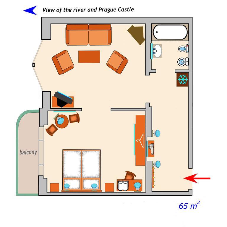 Hotel & Residence Royal Standard Prag Rum bild